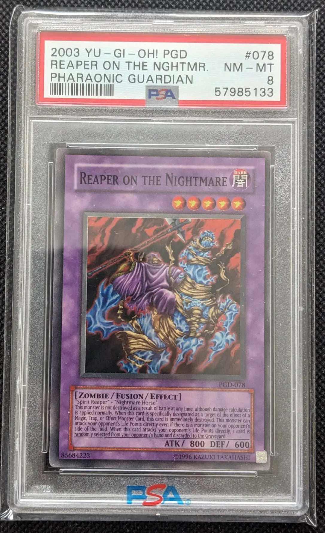 PSA 8 Holo Schnitter auf dem Nachtmahr Reaper on the Nightmare PGD-078 Yu-Gi-Oh English - Image #1