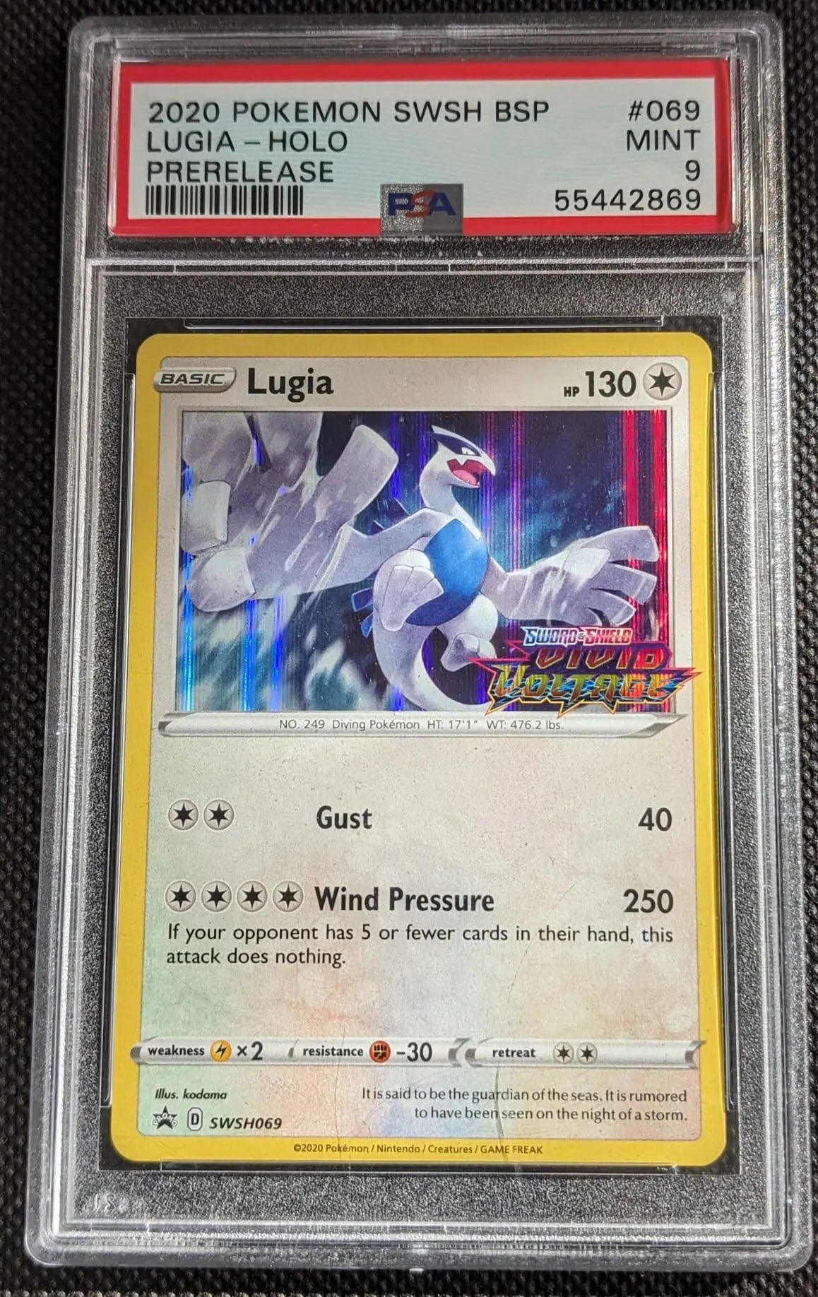 PSA 9 Lugia SWSH069 SWSH Black Star Promo Prerelease Pokemon Karte English - Image #1