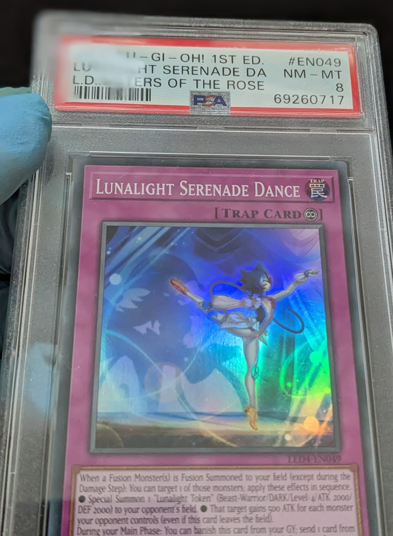 PSA 8 Holo Lunalicht Serenadentanz Lunalight Serenade Dance LED4-EN049 Yu-Gi-Oh English