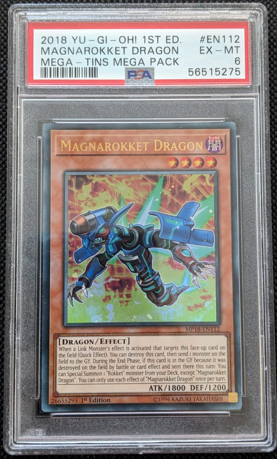 PSA 6 Holo Magnarakkete Drache Magnarokket Dragon MP18-EN112 Yu-Gi-Oh English