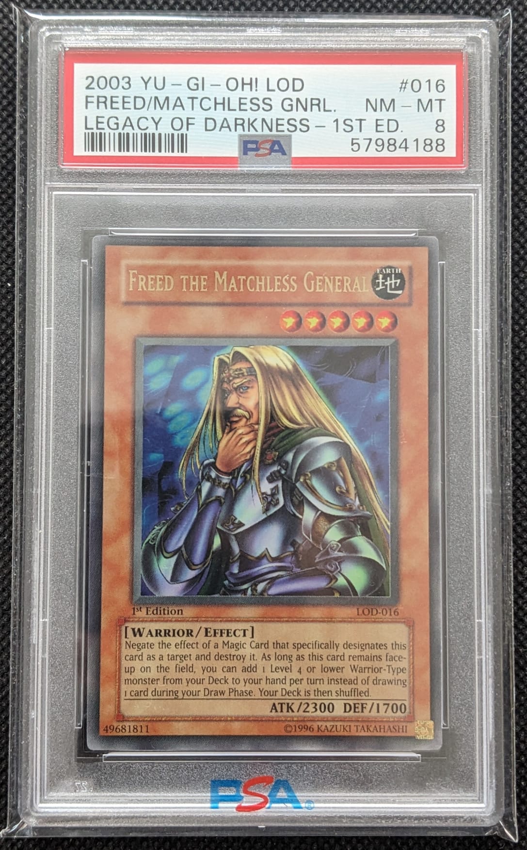 PSA 8 Freed, der Unvergleichliche General The Matchless LOD-016 2003 Yu-Gi-Oh English