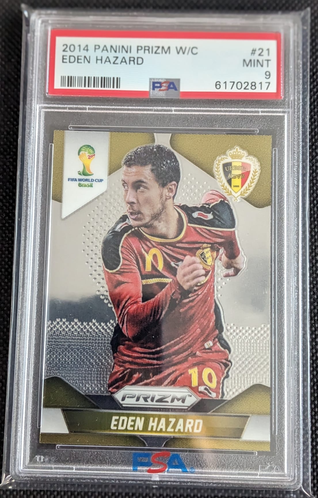 PSA 9 Eden Hazard #21 Prizm Worldcup 2014 Real Madrid Belgien Panini Fußball