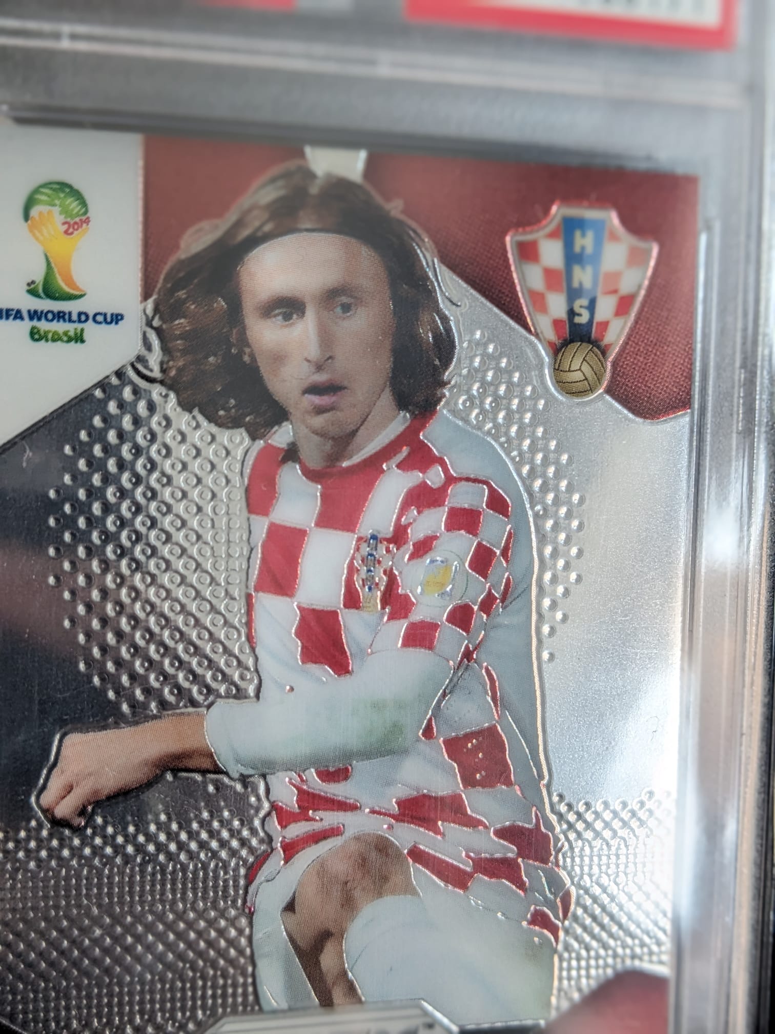 PSA 8 Luka Modric #118 World Cup 2014 Real Madrid Panini Fußball Prizm