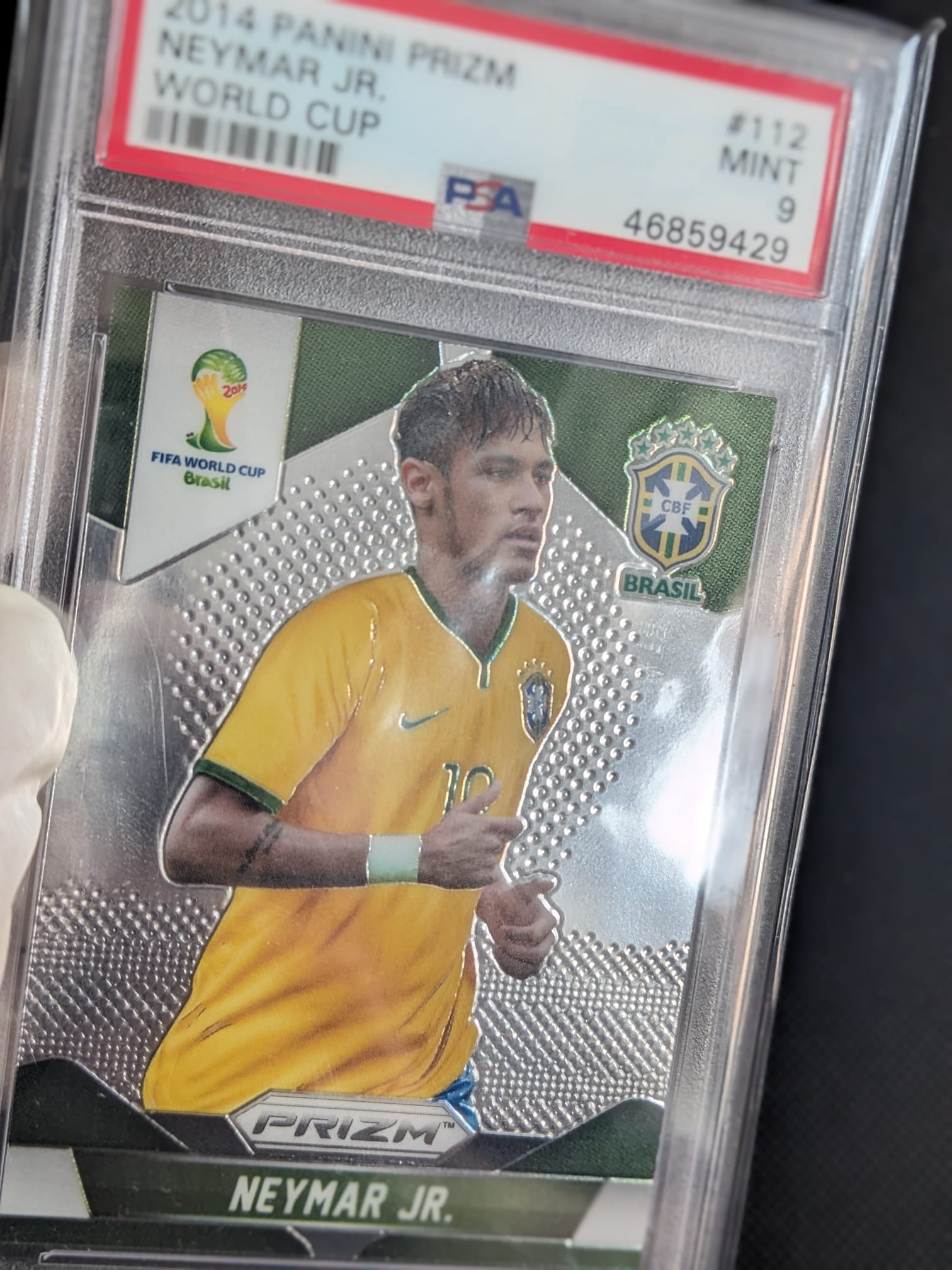 PSA 9 Neymar Jr. World Cup #112 2014 Prizm Panini Fußball FC Barcelona