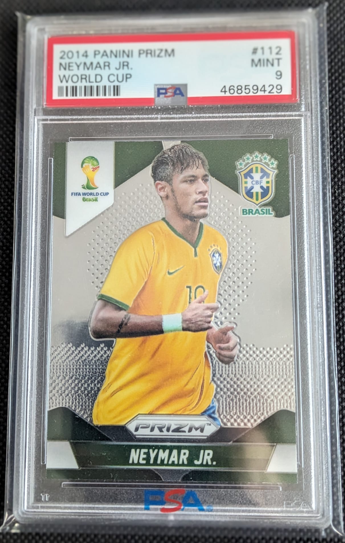 PSA 9 Neymar Jr. World Cup #112 2014 Prizm Panini Fußball FC Barcelona