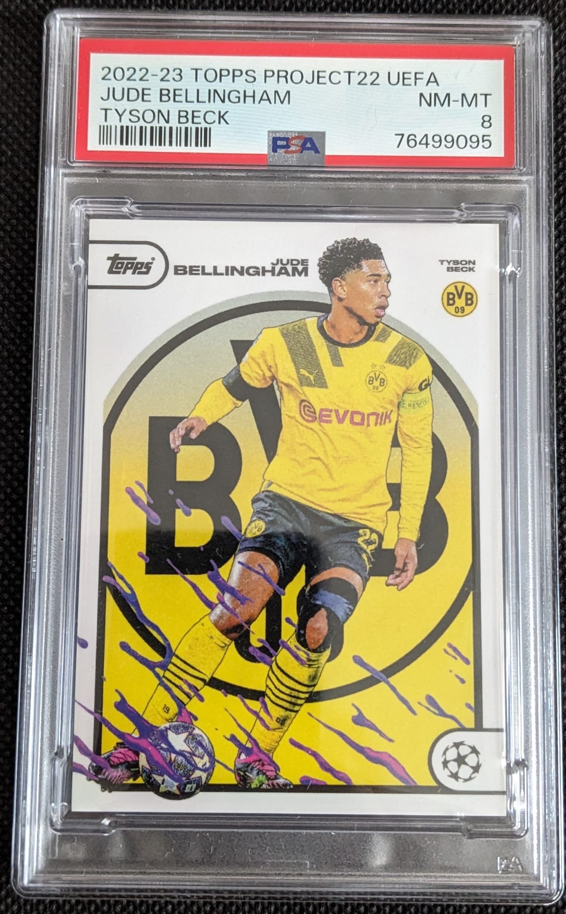 PSA 8 Jude Bellingham Topps Project22 by Tyson Beck Borussia Dortmund 09 Panini Fußball