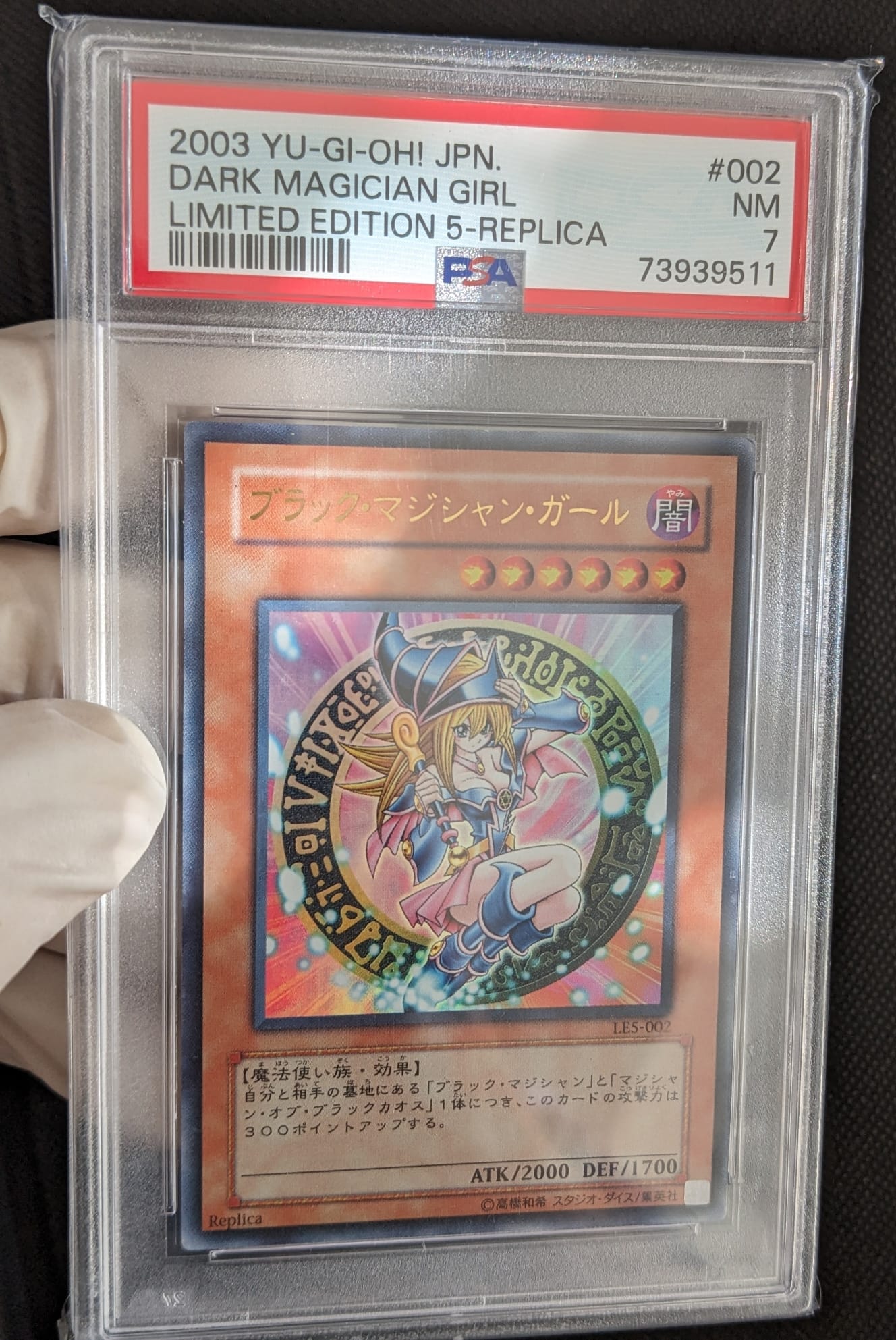 PSA 7 2003 Dunkles Magier Mädchen Dark Magician Girl Ultra Rare LE5-002 Yu-Gi-Oh Japanese