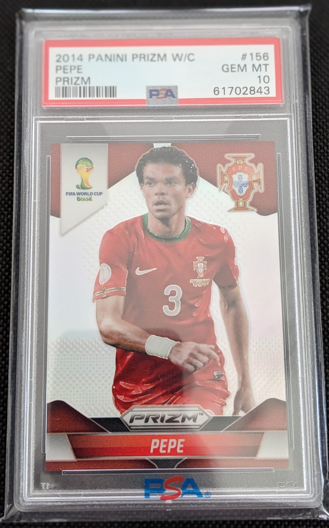 PSA 10 Pepe 2014 Weltmeisterschaft #156 Prizm Panini Fußball Portugal