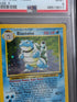 🌀 PSA 9 + Holo Swirl Turtok 2/130 Blastoise 2/102 Basis Set II Pokemon Karte English