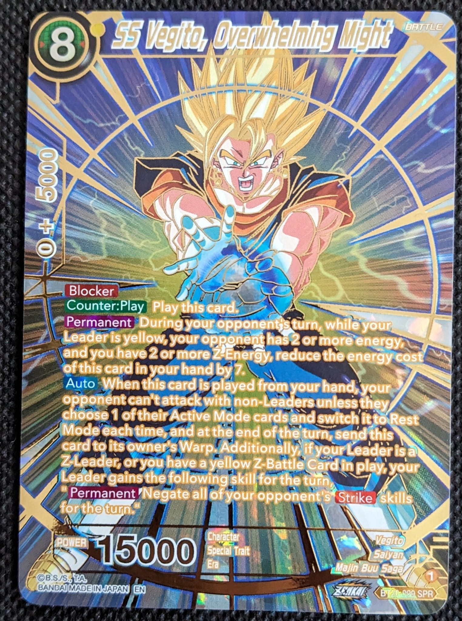 SS Vegito, Overwhelming Might BT20-099 Special Rare Dragonball Super Card Game English