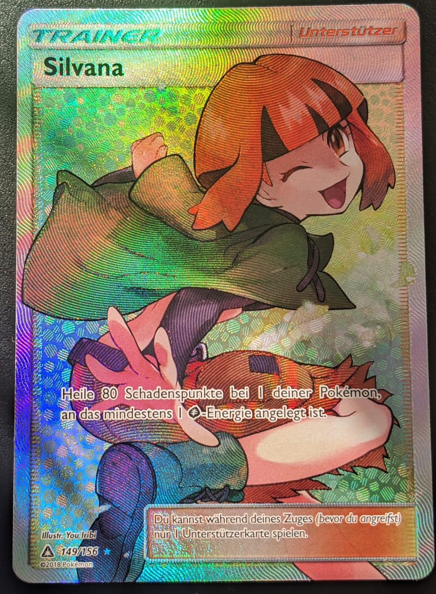 Silvana 149/156 Trainer Fullart Gardenia Pokemon Karte Ultra Prisma Deutsch