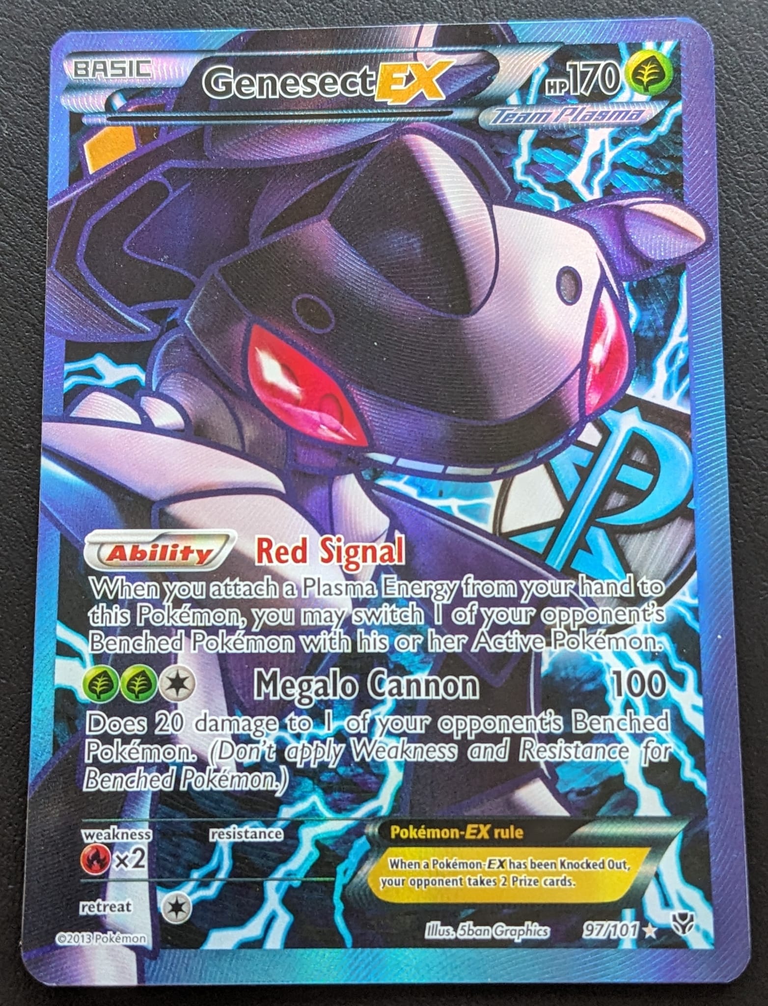 Genesect ex 97/101 Pokemon Karte Fullart Plasma Blaster English