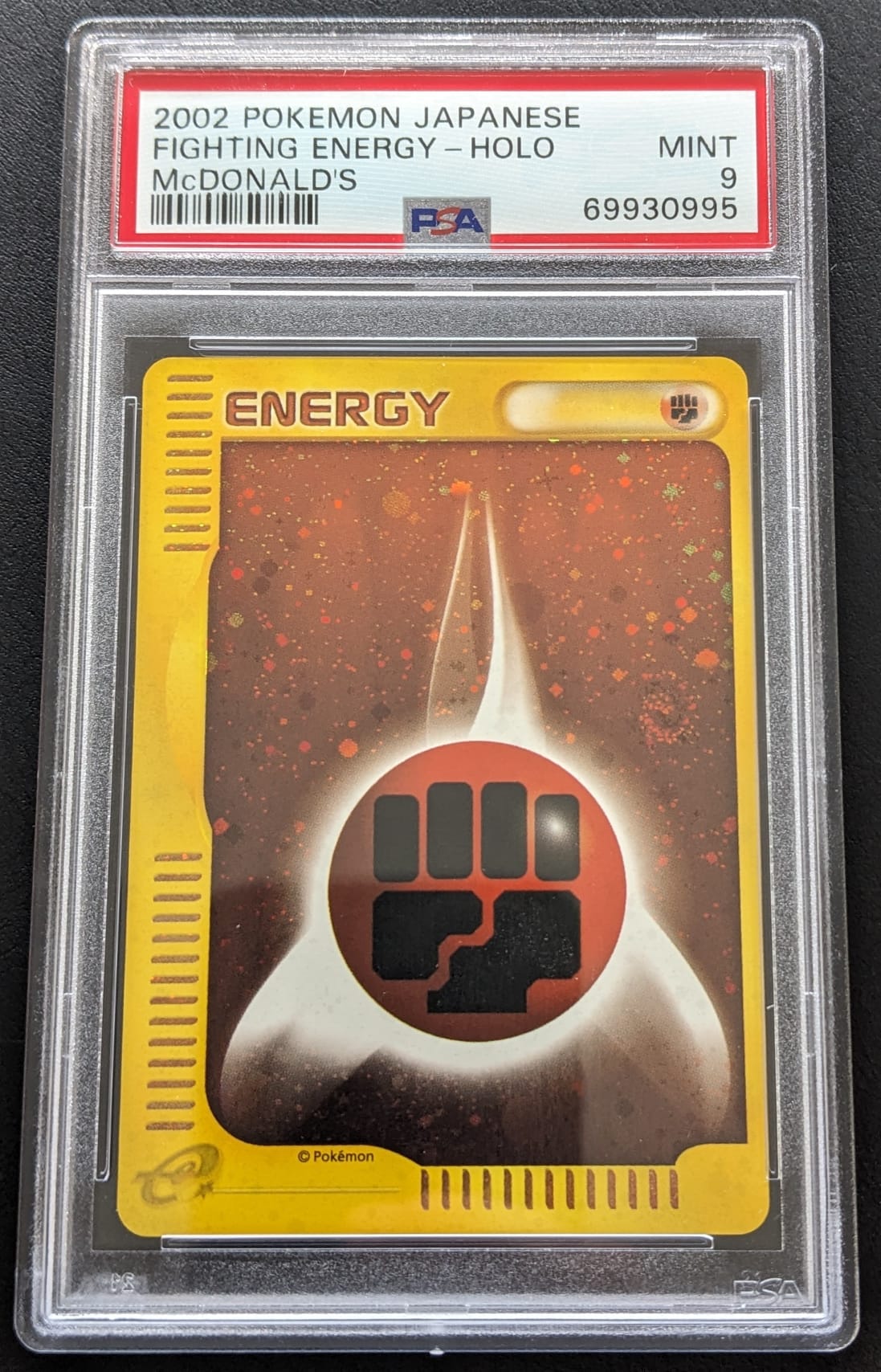 🌀PSA 9 Holo Swirl Fighting Energy Kampf Energie 2002 McDonalds Promo Pokemon Japanese