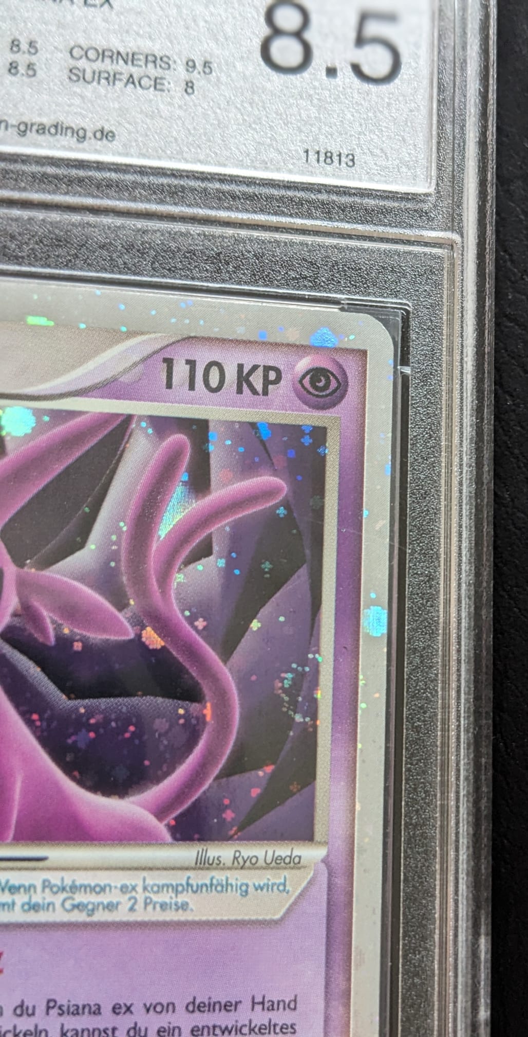 PGS 8,5 Psiana ex 102/115 Holo Espeon Pokemon Karte Ex Verborgene Mächte Deutsch