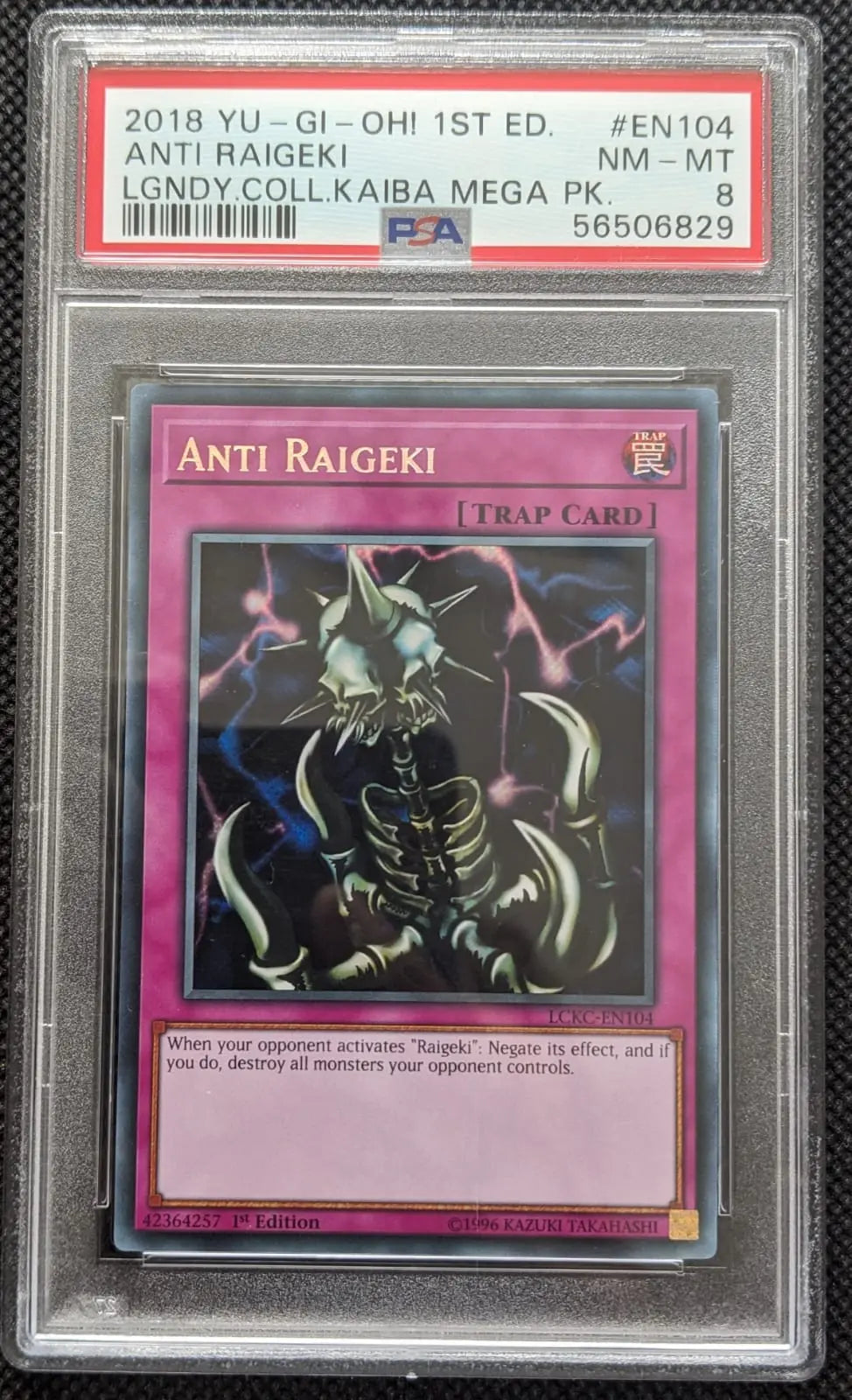 PSA 8 Anti Raigeki Holo LCKC-EN104 Yu-Gi-Oh Karte English - Image #1