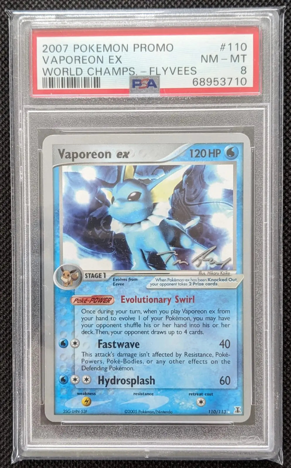 PSA 8 Aquana ex 110/113 Vaporeon Ex Delta Species Pokemon Karte English - Image #1