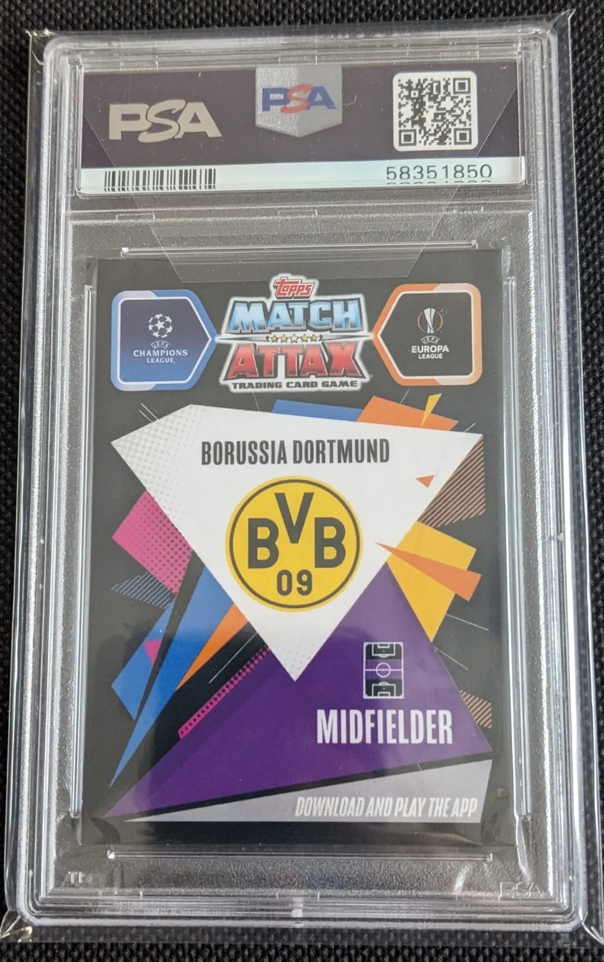 PSA 10 Giovanni Reyna Match Attax #159 Borussia Dortmund Topps Chrome Panini Fußball - Image #2