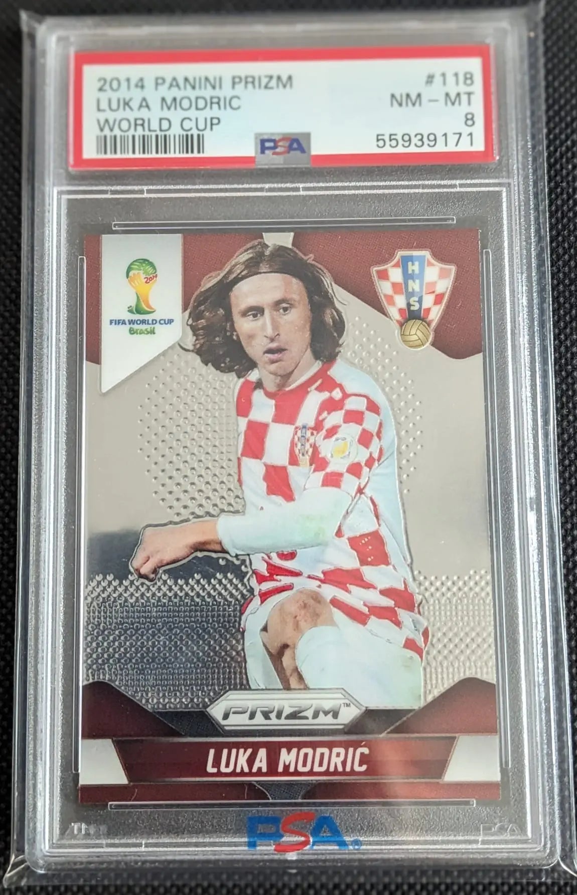 PSA 8 Luka Modric #118 World Cup 2014 Real Madrid Panini Fußball Prizm - Image #1